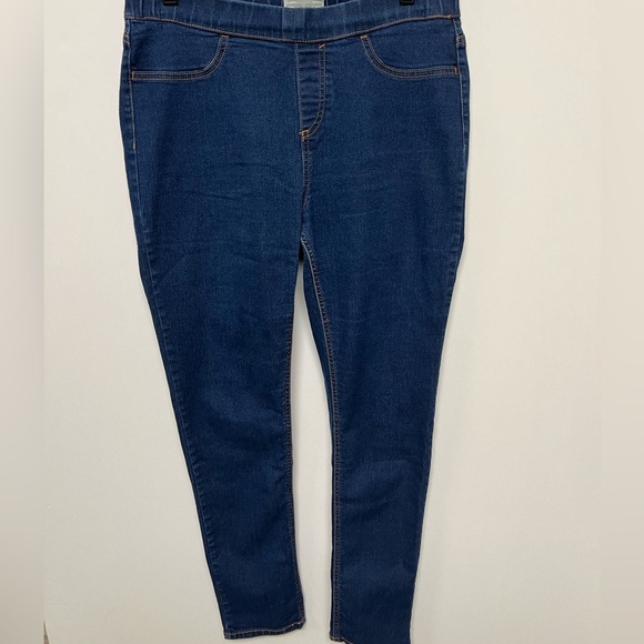 BOBBIE BROOKS LADIES SKINNY JEANS. SIZE. XL.  DARKER MEDIUM BLUE - Picture 1 of 7